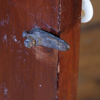 primitive knob latch - 19th Century Mahogany Bedside night stand Cupboard with Single Door & Curved Corners