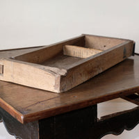 18th century ebonised oak side table with single drawer