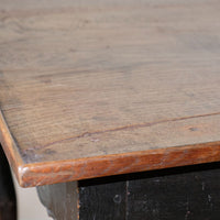 18th century ebonised oak side table with single drawer