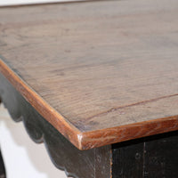 18th century ebonised oak side table with single drawer
