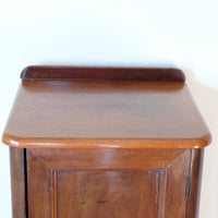Top and upstand - 19th Century Mahogany Bedside night stand Cupboard with Single Door & Curved Corners