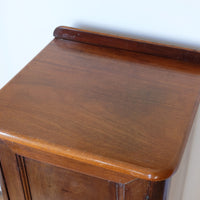 Top and upstand - 19th Century Mahogany Bedside night stand Cupboard with Single Door & Curved Corners