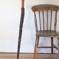 Irish Blackthorn Walking Stick with Boxwood Handle – Antique