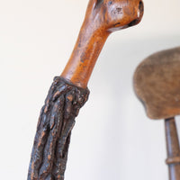 Irish Blackthorn Walking Stick with Boxwood Handle – Antique