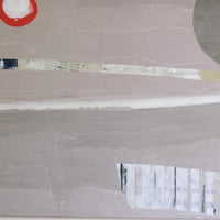 Large contemporary abstract oil painting canvas beige taupe 287 x 103 cm