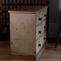 side view on a Victorian Pine Chest of Drawers – Two Small Over Two Deep