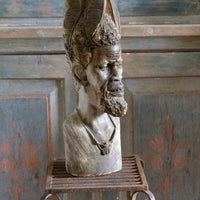 African Carved Serpentine Stone Sculpture Of A Tribal Elder