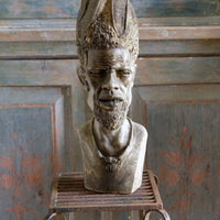 African Carved Serpentine Stone Sculpture Of A Tribal Elder