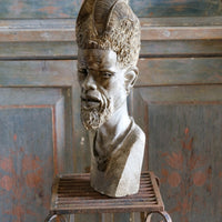 African Carved Serpentine Stone Sculpture Of A Tribal Elder