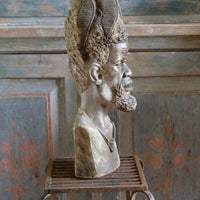 African Carved Serpentine Stone Sculpture Of A Tribal Elder