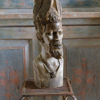 African Carved Serpentine Stone Sculpture Of A Tribal Elder