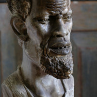 African Carved Serpentine Stone Sculpture Of A Tribal Elder