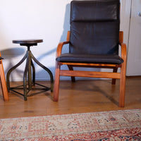 An Industrial Swivel Stool, Circa 1950 with a Stouby lounge chair