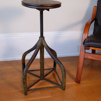 Raised Industrial Swivel Stool, Circa 1950