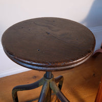 Elm seat - An Industrial Swivel Stool, Circa 1950