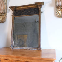 Regency pier mirror with original foxed bevelled glass and giltwood frame circa 1820s