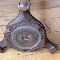 English Regency Burr Walnut Candlestand Table Circa 1815–1825 with Tripod Weighted Base