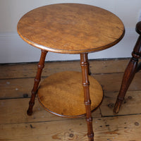 William Gerrard mahogany cricket table with faux bamboo legs