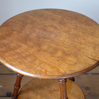 William Gerrard mahogany cricket table with faux bamboo legs