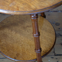 William Gerrard mahogany cricket table with faux bamboo legs