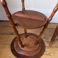 William Gerrard mahogany cricket table with faux bamboo legs