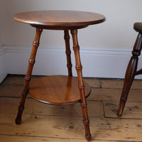 William Gerrard mahogany cricket table with faux bamboo legs