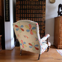 Afghan Suzani Kilim Upholstered 19th Century Country House Armchair