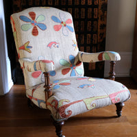 Afghan Suzani Kilim Upholstered 19th Century Country House Armchair