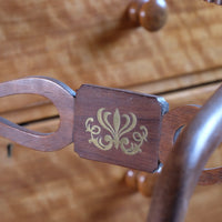Pair of Regency mahogany armchairs with brass inlay and cane seats, circa 1810