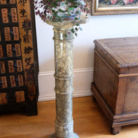 Antique Verd Antique Green Marble Pedestal Column