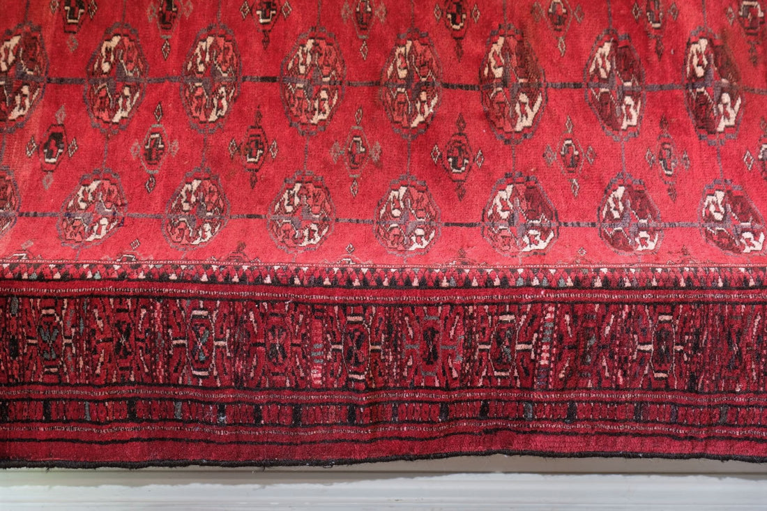 Turkish Turkoman Vintage Rug With 27 Medallions Circa 1950s
