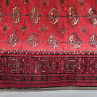 Turkish Turkoman Vintage Rug With 27 Medallions Circa 1950s