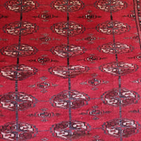 Turkish Turkoman Vintage Rug With 27 Medallions Circa 1950s