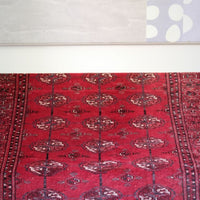 Turkish Turkoman Vintage Rug With 27 Medallions Circa 1950s