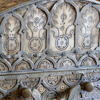 Ornate Marriage Chest Adorned with Moorish Inlay & Jeweled Accents