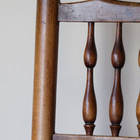 Antique Lancashire Oak Spindle Back Armchair with Rush Seat, 19th Century North Country Chair