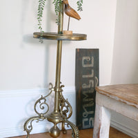 19th Century Brass Jardinière and Onyx Circular Table