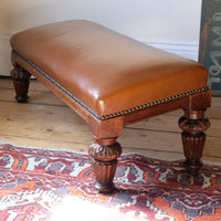 Side view - Victorian Oak and Leather Masonic Kneeling Bench Brighton Lodge Provenance
