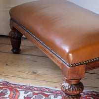 Victorian Oak and Leather Masonic Kneeling Bench Brighton Lodge Provenance