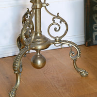 19th Century Brass Jardinière and Onyx Circular Table