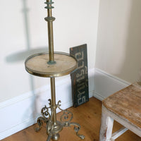 19th Century Brass Jardinière and Onyx Circular Table