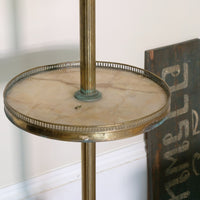 19th Century Brass Jardinière and Onyx Circular Table