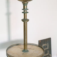 19th Century Brass Jardinière and Onyx Circular Table