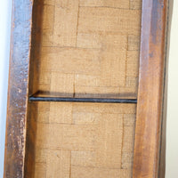 underneath view of webbing and iron bracing bar - Victorian Oak and Leather Masonic Kneeling Bench Brighton Lodge Provenance