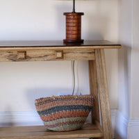 Arts & Crafts Mission Style Console Table – Solid Black Limba Wood