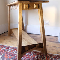Side view - Arts & Crafts Mission Style Console Table – Solid Black Limba Wood