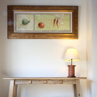 Abstract Triptych Oil On Canvas Fruit Painting by F Ferron – 20th Century Still Life Art