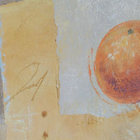 riptych Oil on Canvas Fruit Painting by Frederique Ferron – Abstract Still Life Art