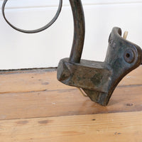 wall or post mounting - 1930s Revo Tipton cast iron and copper swan neck street lamp