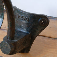 Cast Name Revo - 1930s Revo Tipton cast iron and copper swan neck street lamp